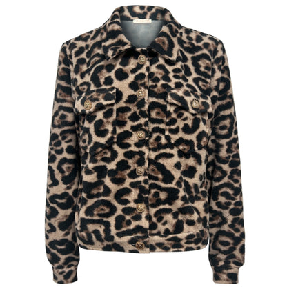 Triple Nine - Fleece Jacket Lio Luipaard - 92301 - Peet kleding