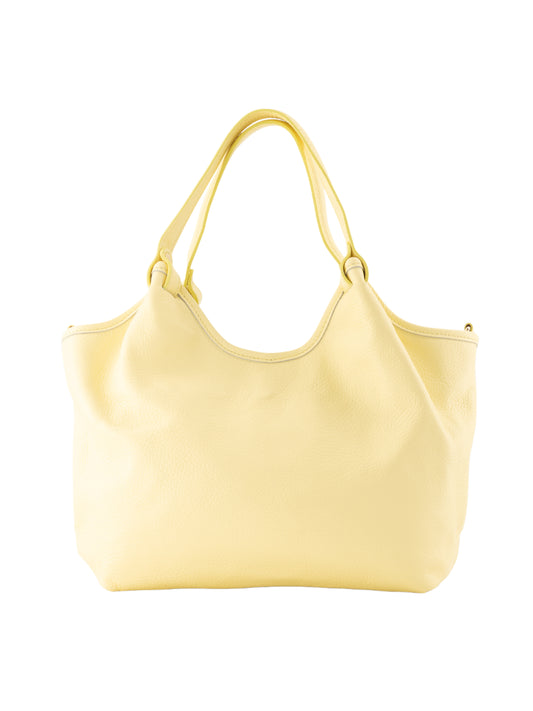 Tas Lou Medium Leder Geel - Peet kleding