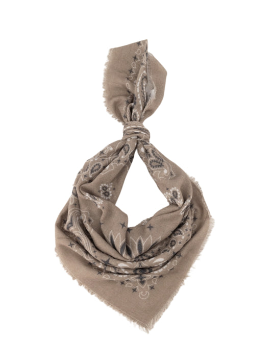 Sjaal Fee Paisley Taupe - Peet kleding