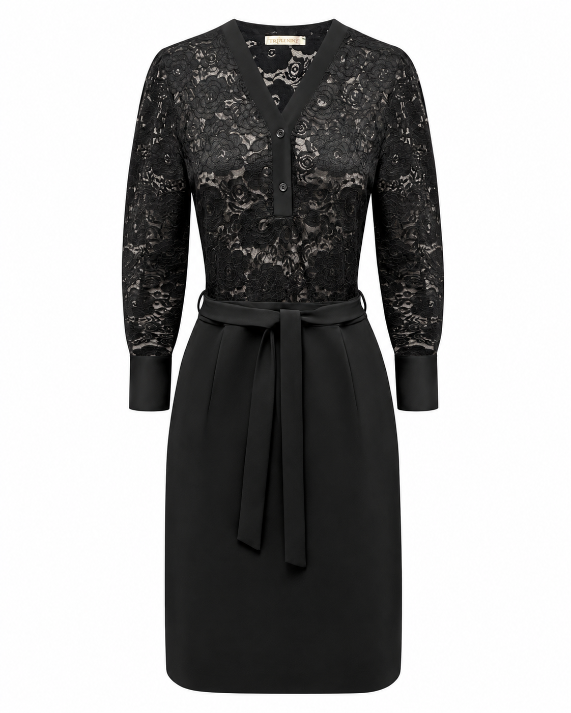 Triple Nine - Travel Jurk Lace Zwart - 51842 - Peet kleding