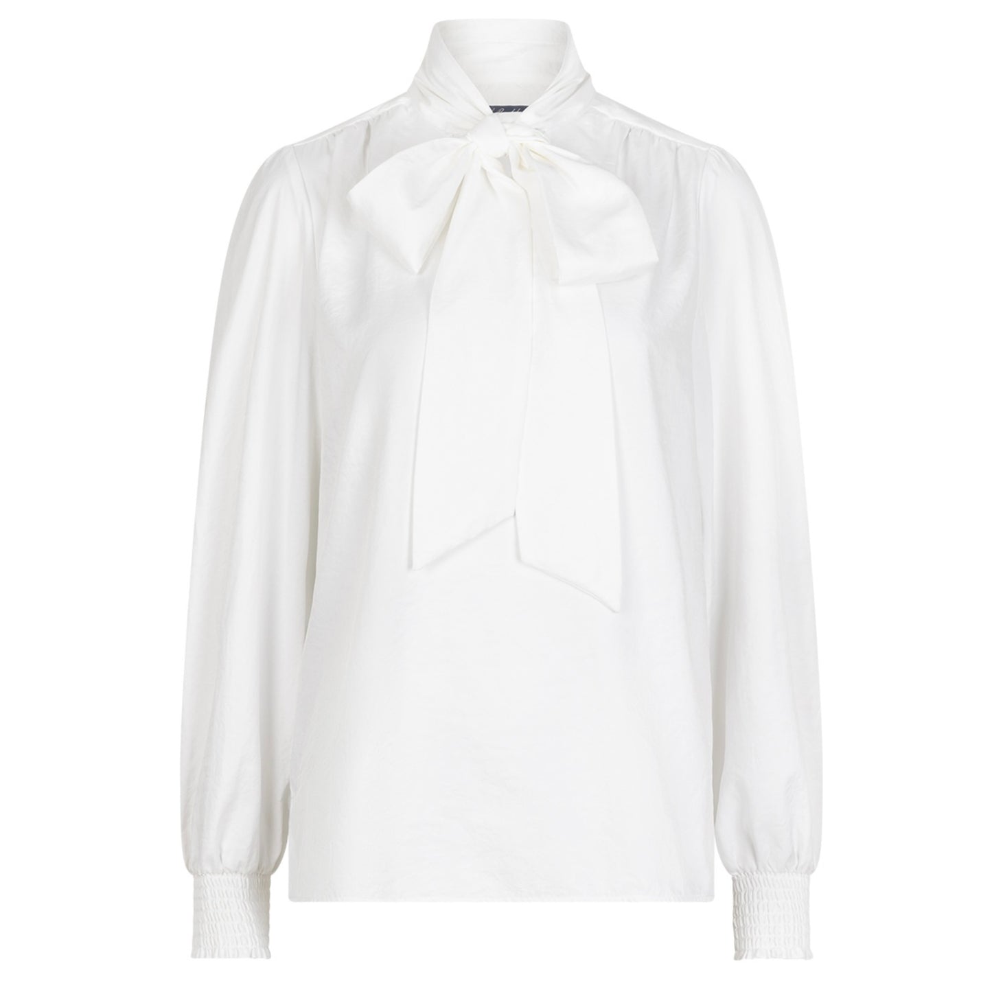 Red Button Blouse Bow Offwhite - Peet kleding