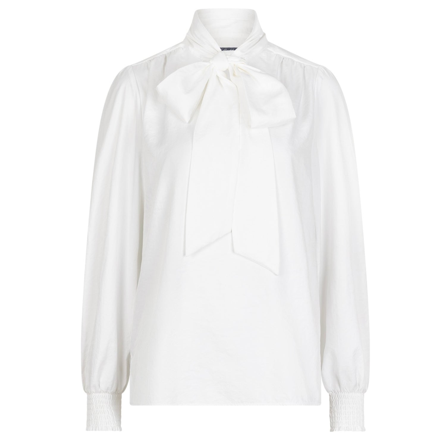 Red Button Blouse Bow Offwhite - Peet kleding