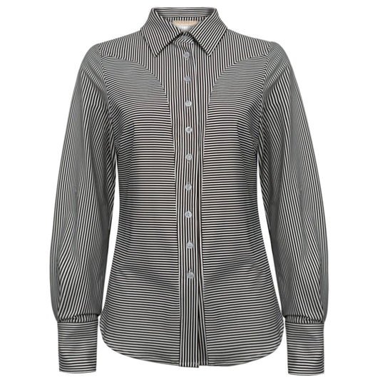 Triple Nine - Travel Blouse Birgit Donkerbruin - 5922 - Peet kleding