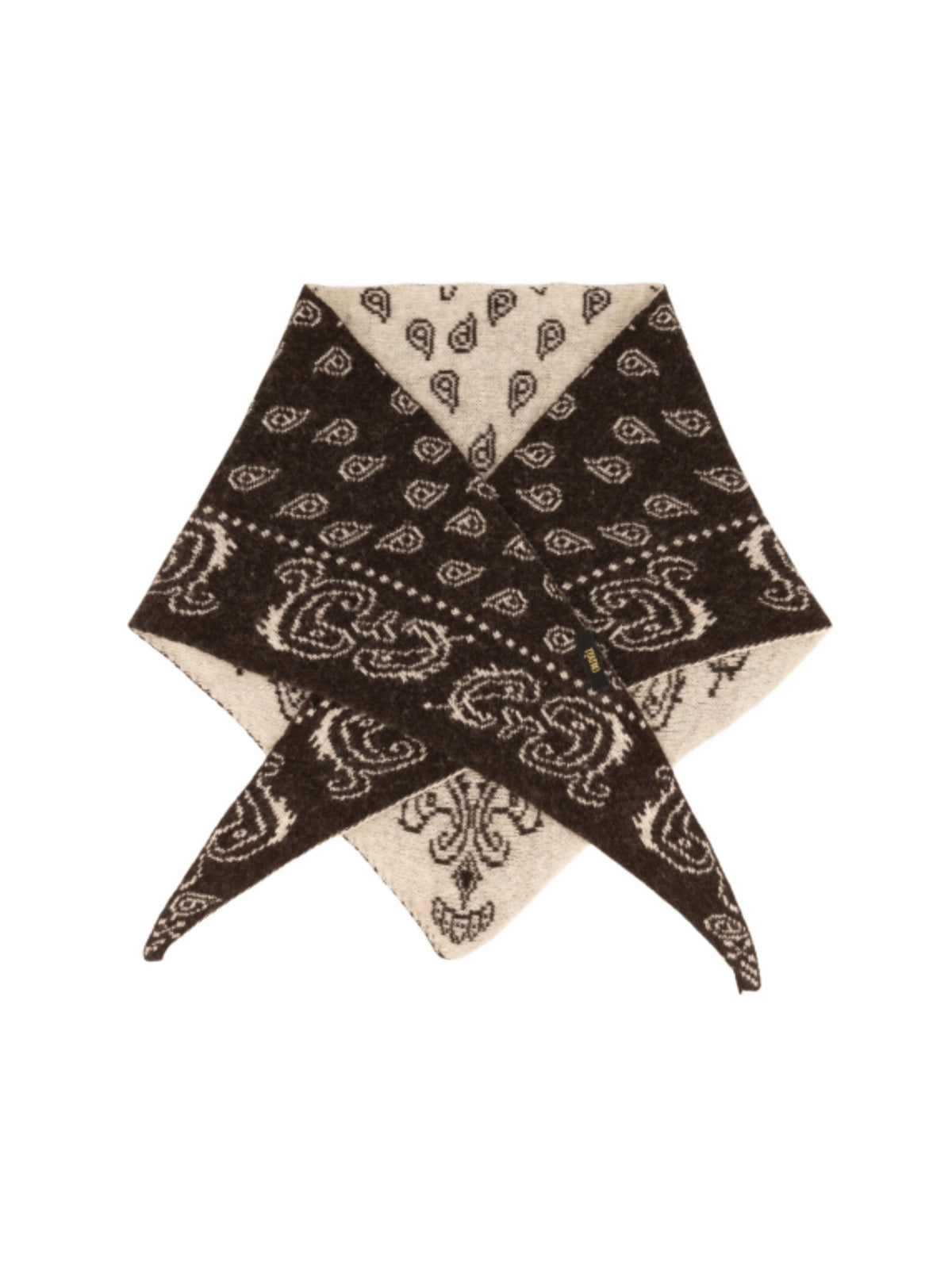 Sjaal Hollis Dark Brown Beige - Peet kleding