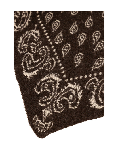 Sjaal Hollis Dark Brown Beige - Peet kleding