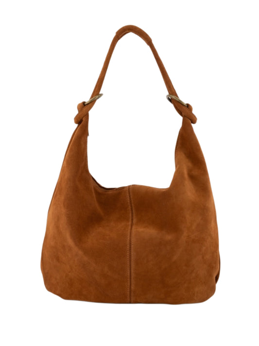 Tas Suez Suede Cognac - Peet kleding