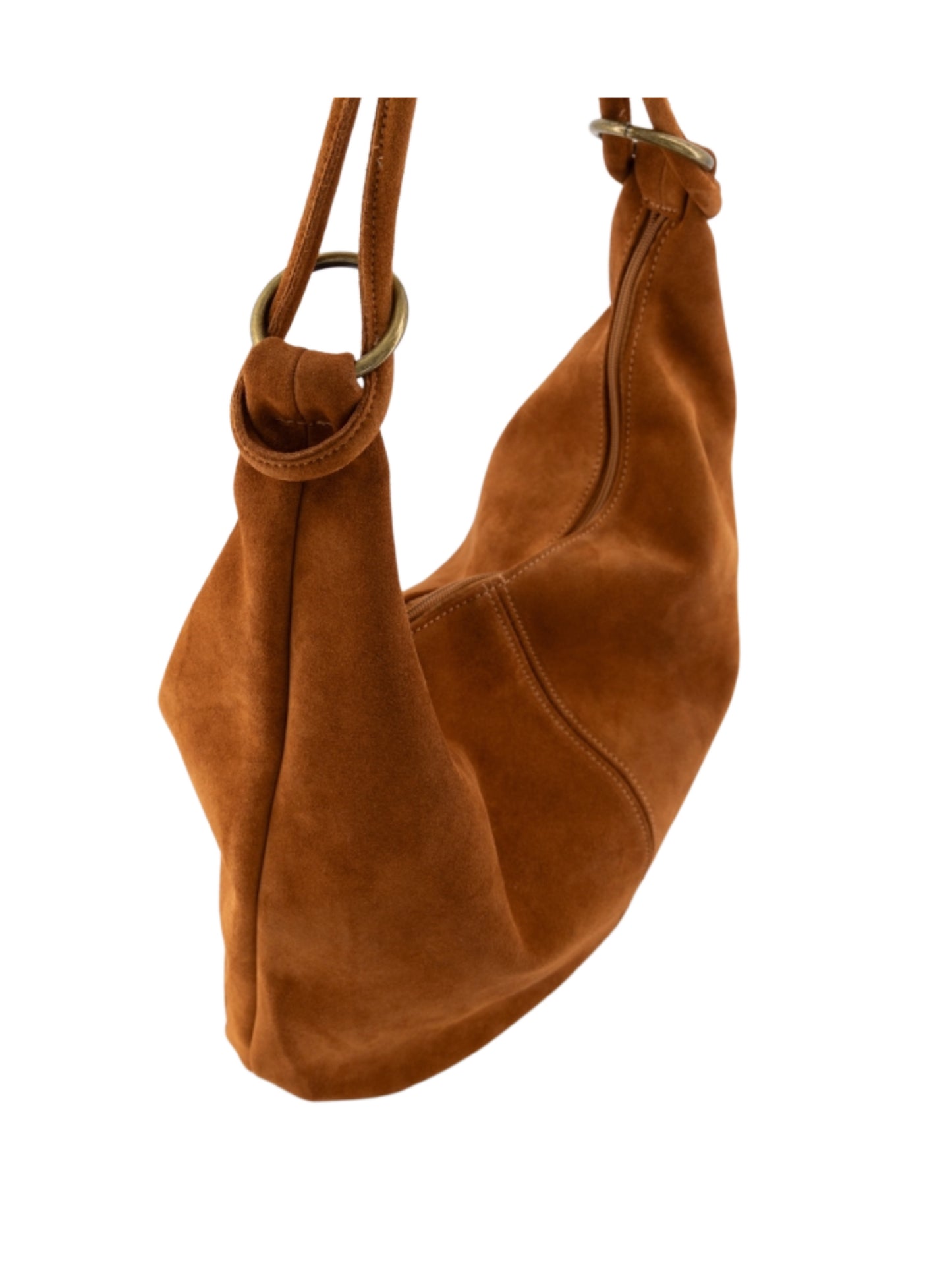 Tas Suez Suede Cognac - Peet kleding