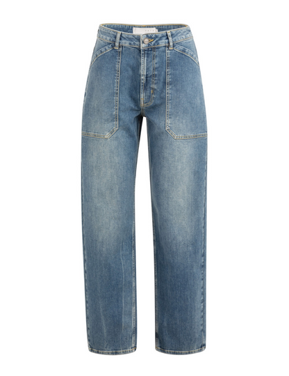 Yaya Cargo Broek Denim - Peet kleding