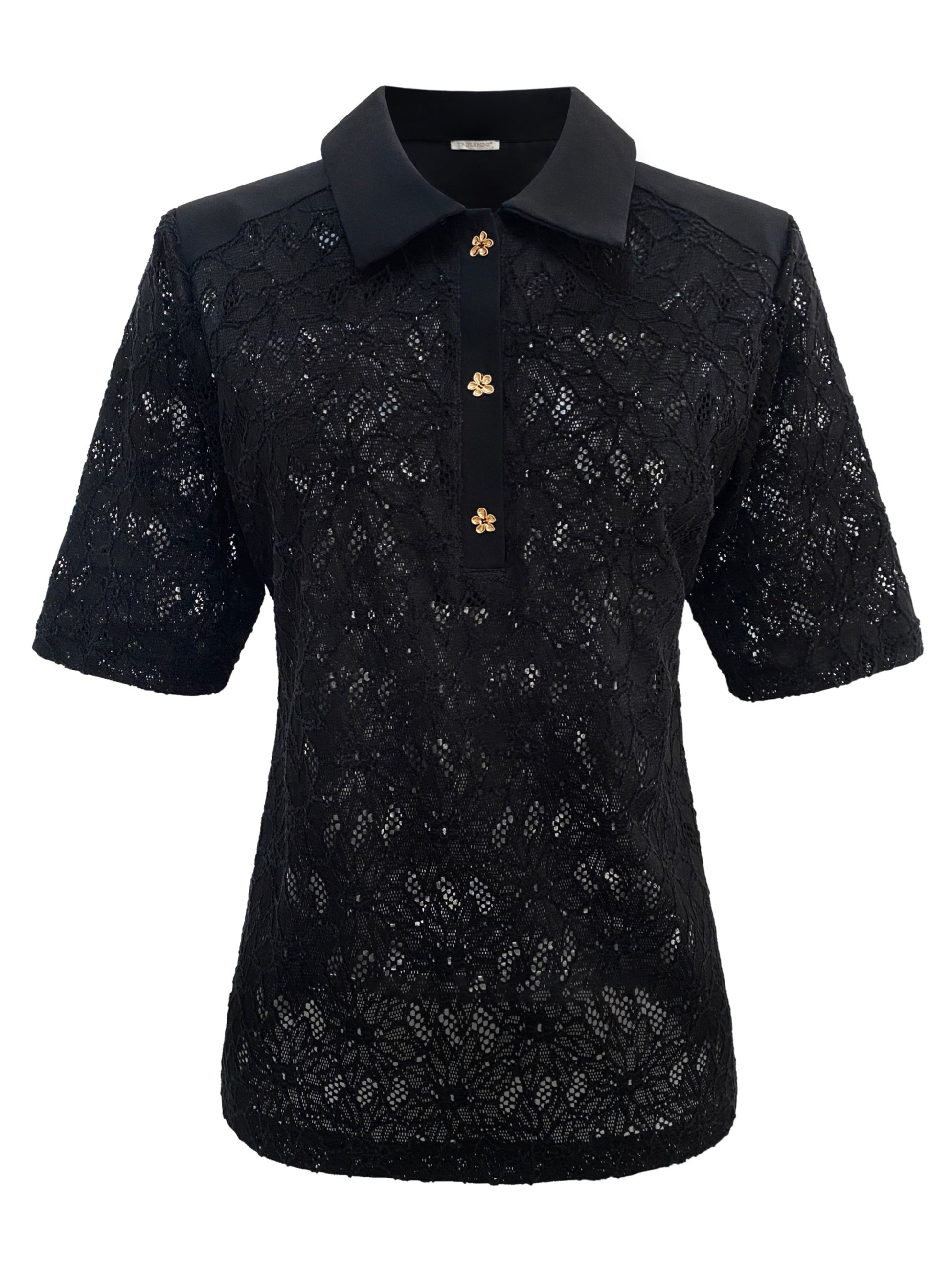 Triple Nine - Travel Top Merle Zwart - 6948 - Peet kleding