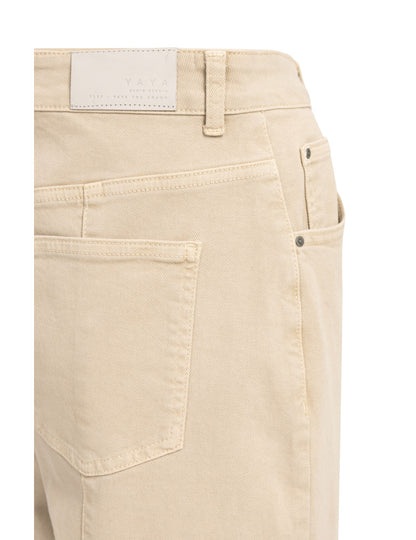 Yaya Barrel Jeans Naad Beige - Peet kleding
