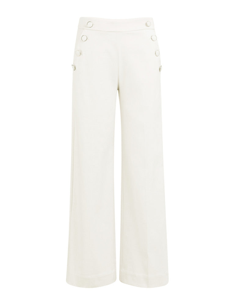 Yaya Pantalon Knoop Offwhite - Peet kleding