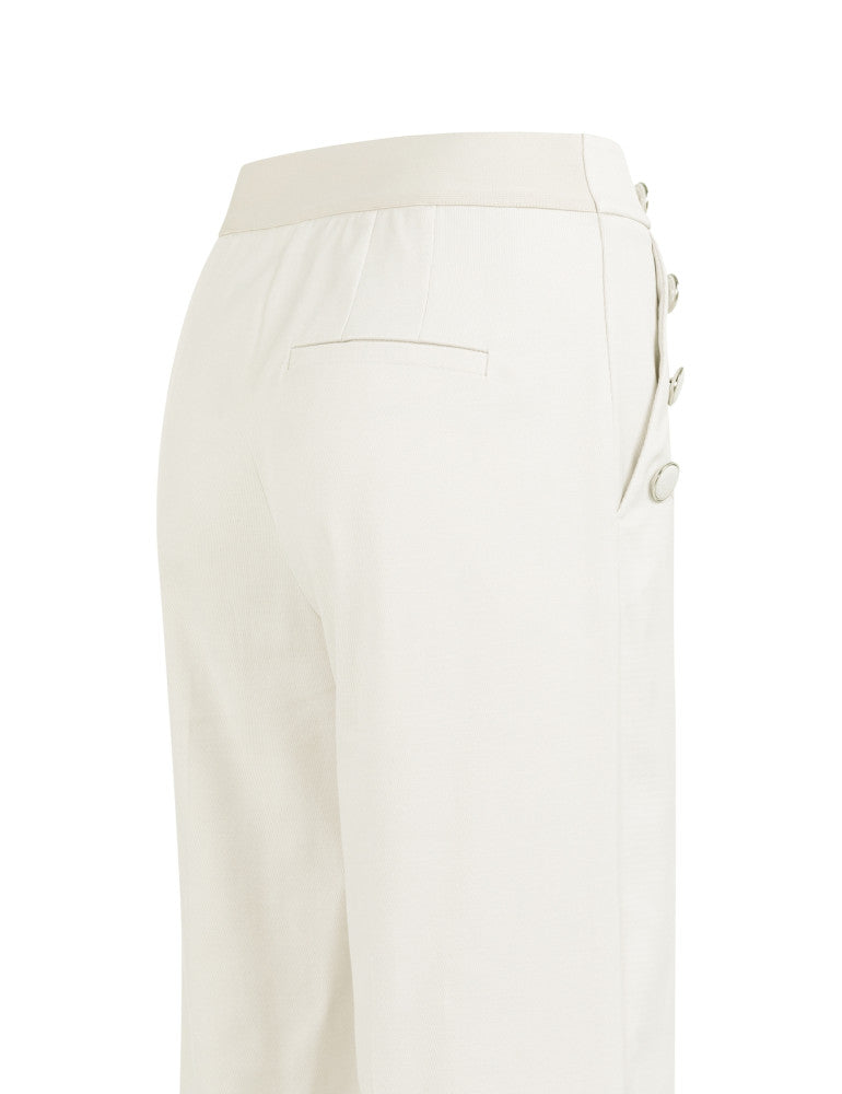 Yaya Pantalon Knoop Offwhite - Peet kleding