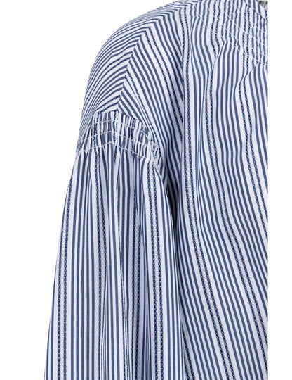 Yaya Blouse Streep Navy - Peet kleding