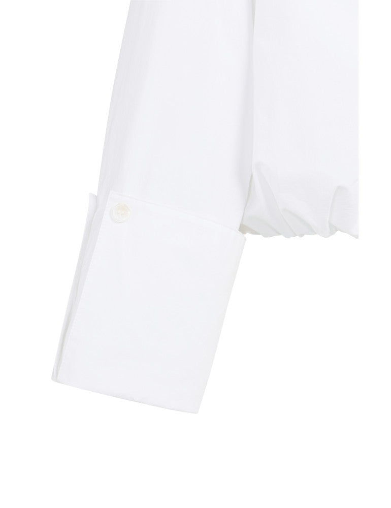 Yaya V-hals Blouse Balon Wit - Peet kleding
