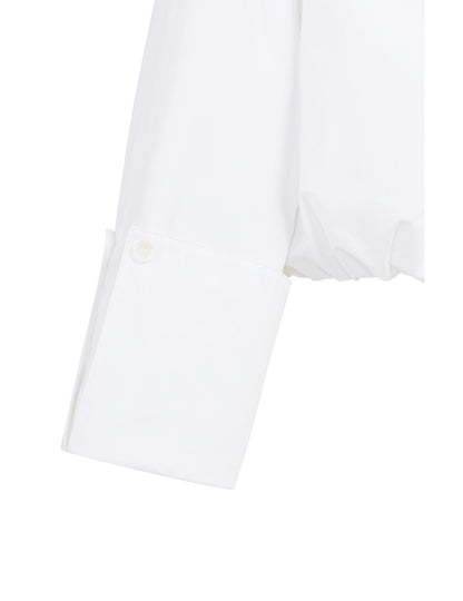 Yaya V-hals Blouse Balon Wit - Peet kleding