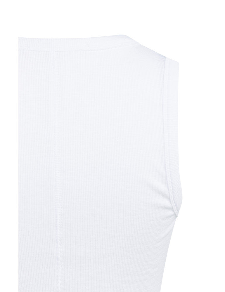 Yaya Singlet Rib Wit - Peet kleding