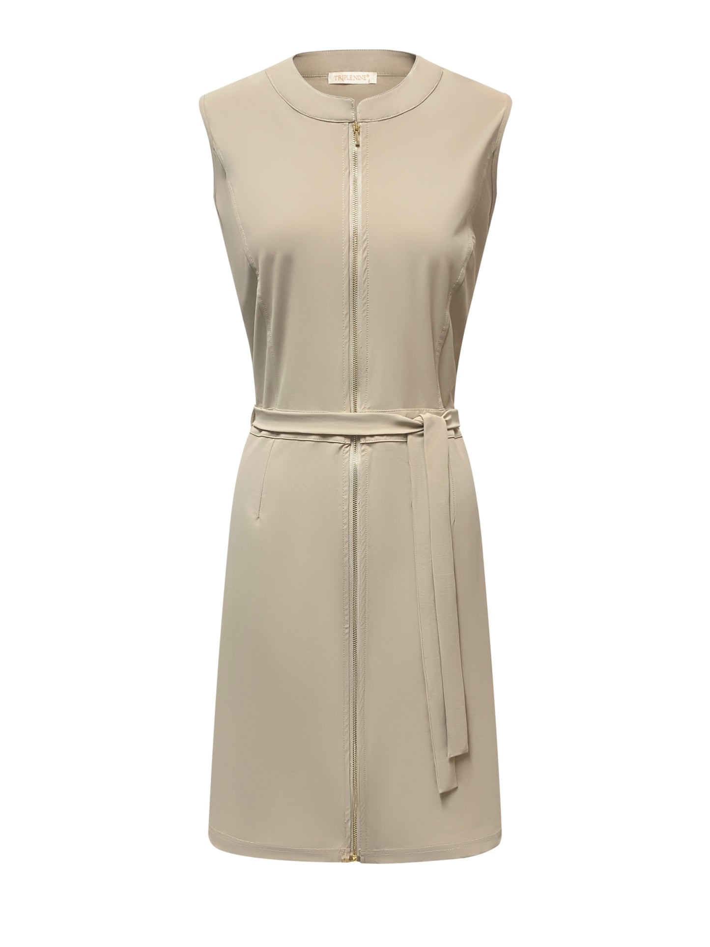 Triple Nine Travel Jurk Florence Beige - 51819 - Peet kleding