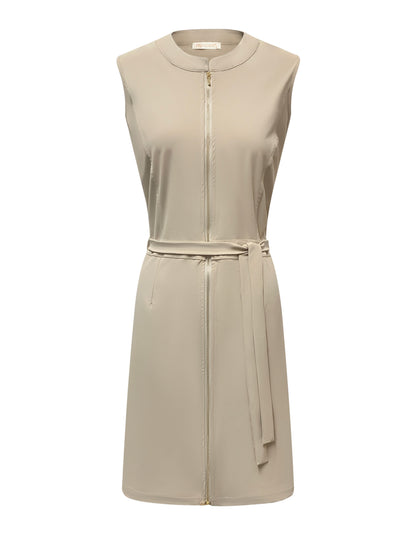 Triple Nine Travel Jurk Florence Beige - 51819 - Peet kleding