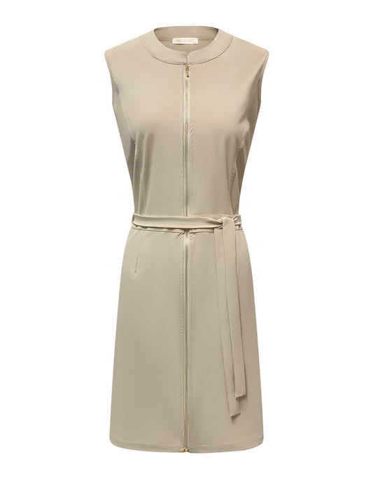 Triple Nine Travel Jurk Florence Beige - 51819 - Peet kleding