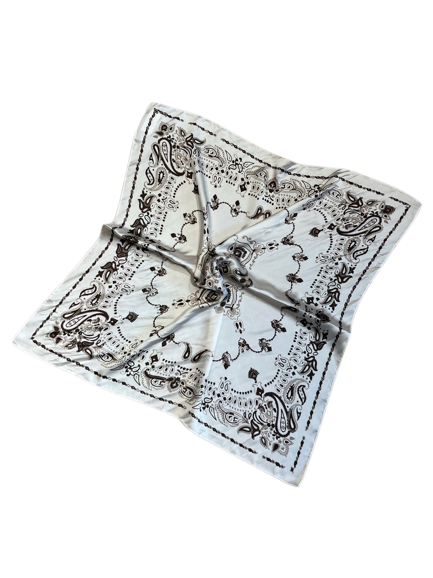 Sjaal Bandana Ecru Bruin