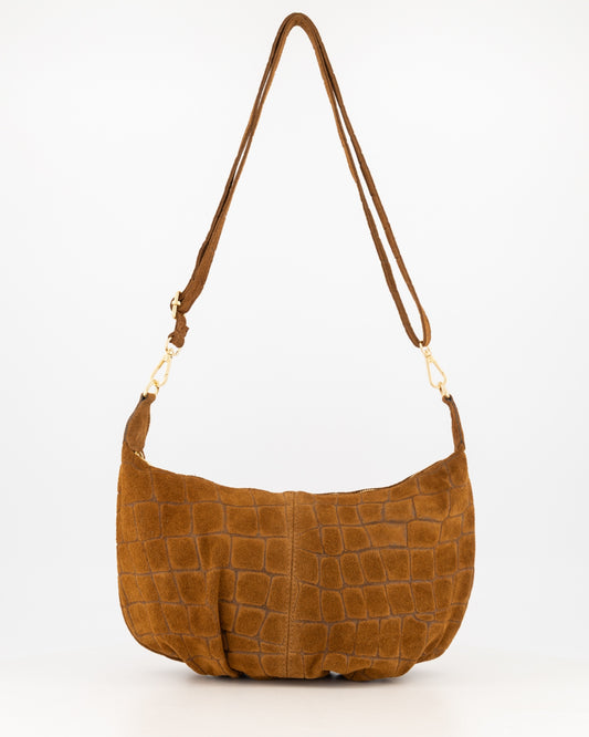 Tas Savina Croco Cognac - Peet kleding