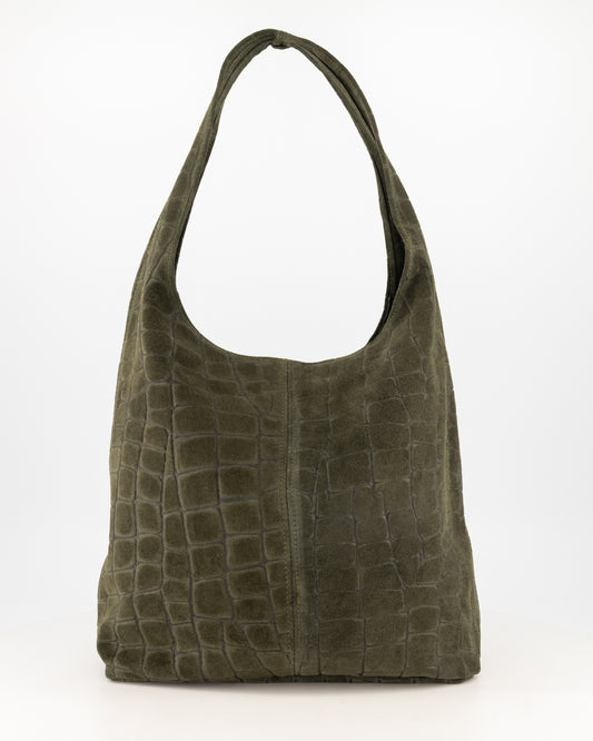 Tas Loreen Croco Army - Peet kleding