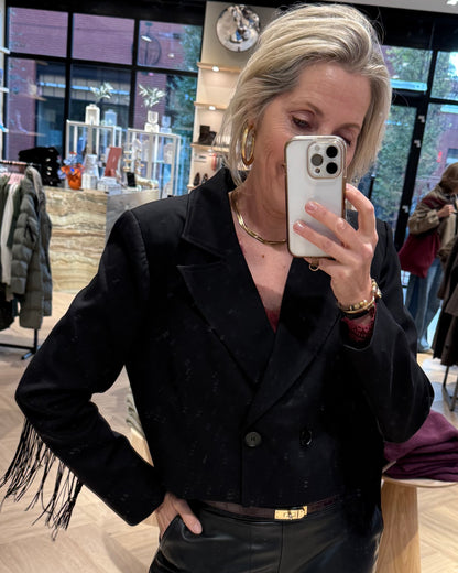 Blazer Jolie Franje Zwart - Peet kleding