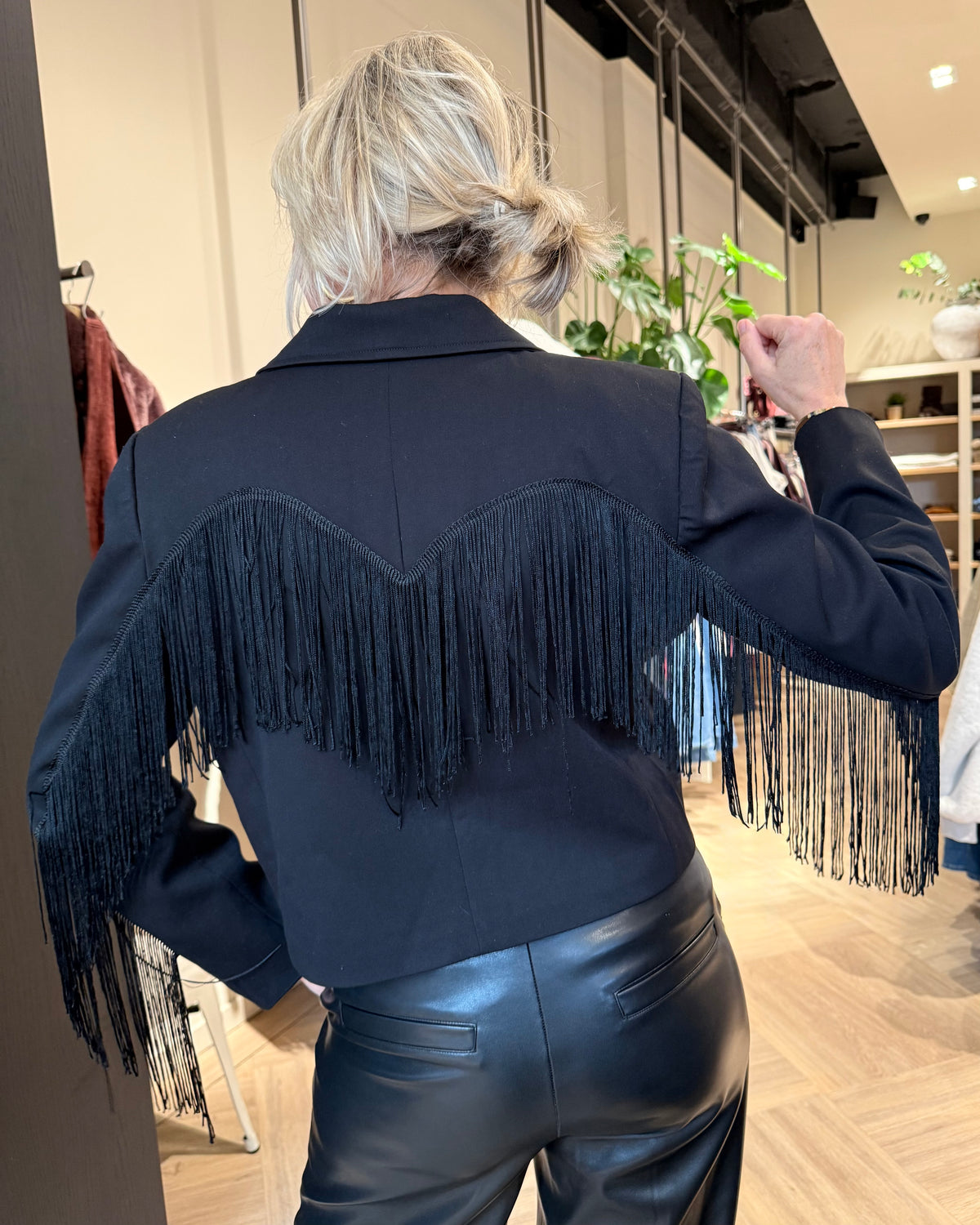 Blazer Jolie Franje Zwart - Peet kleding