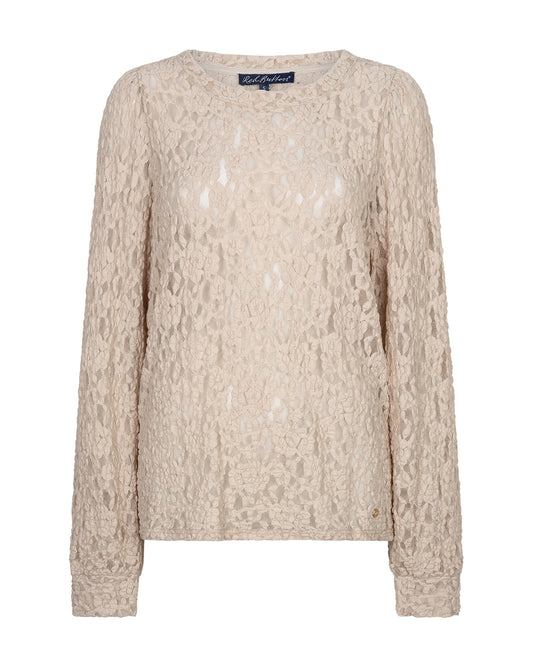 Red Button Top Lace Stone - Peet kleding