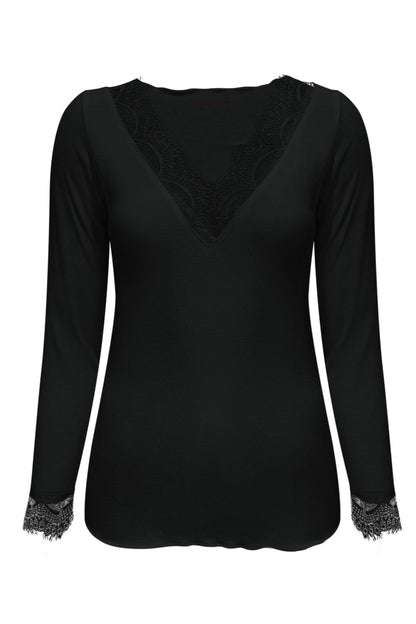 Cashmere Top Lou Lou Zwart - 9003 - Peet kleding