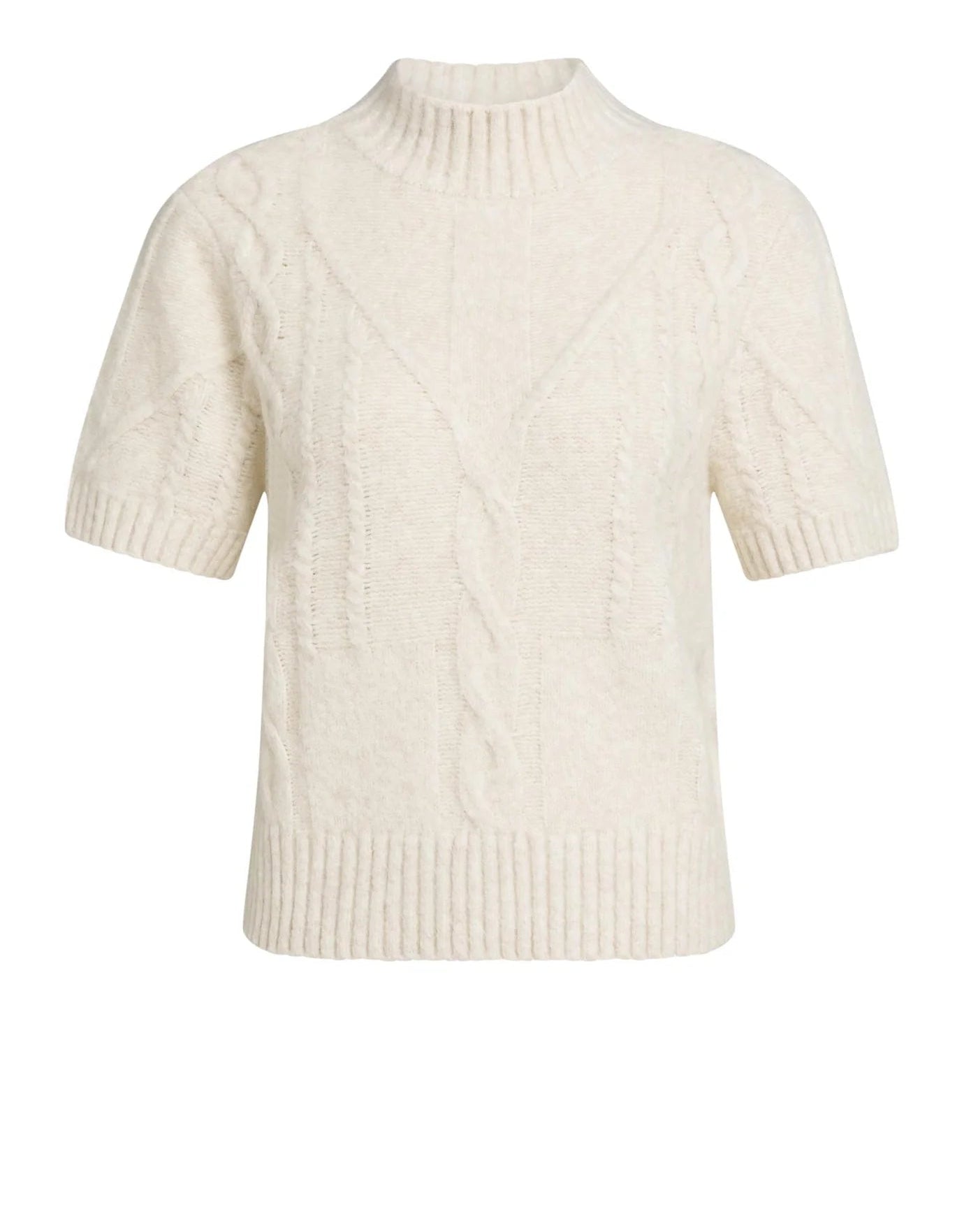 Yaya Trui Cable Offwhite - Peet kleding