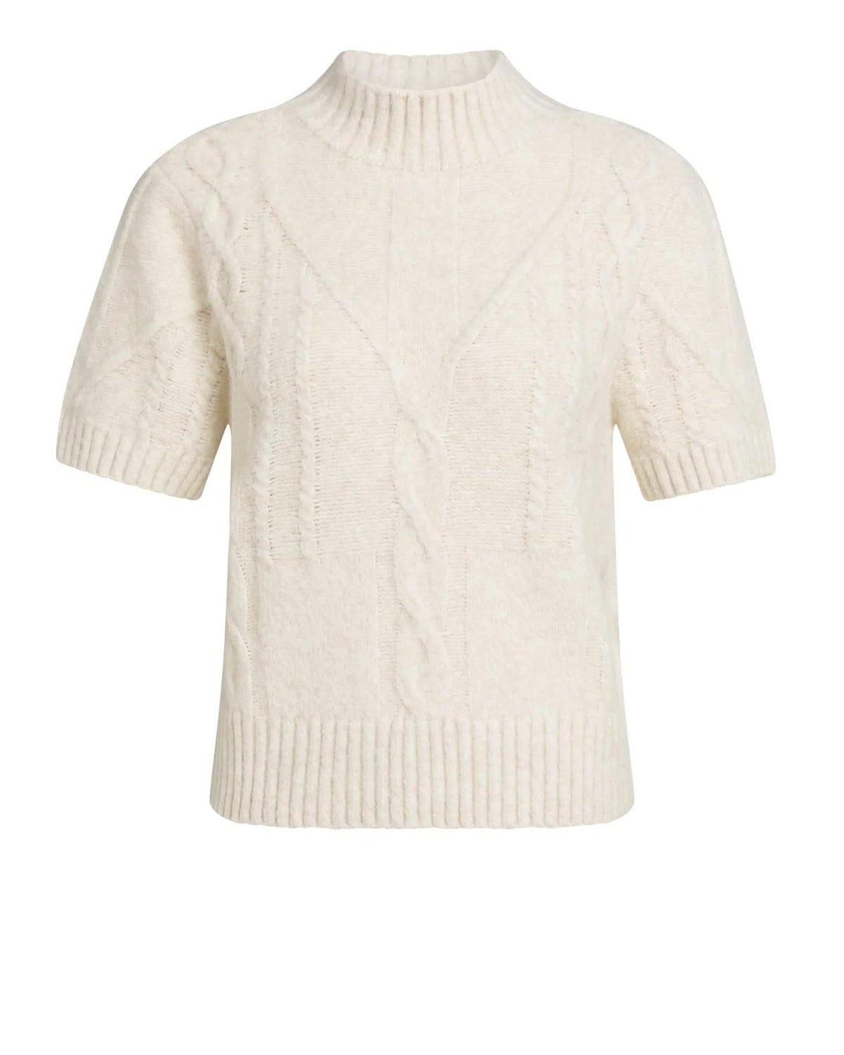 Yaya Trui Cable Offwhite - Peet kleding