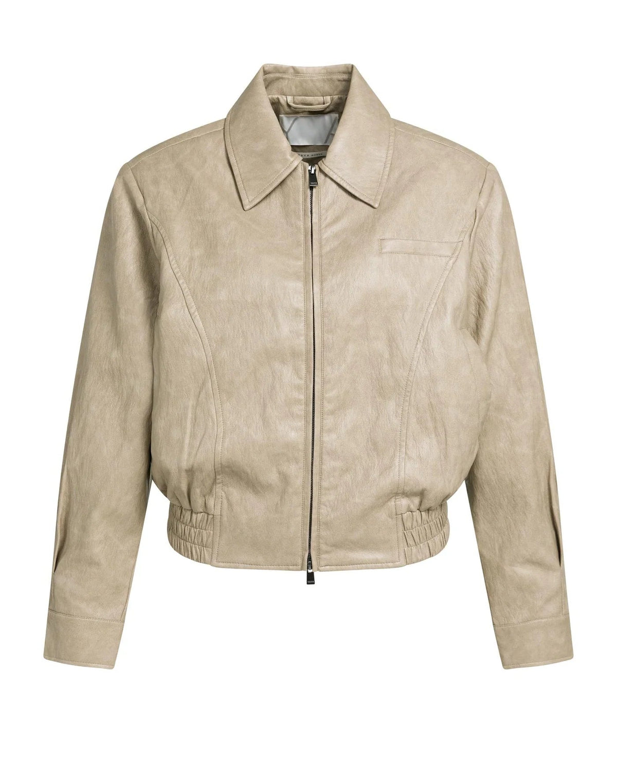 Yaya Faux Leather Jack Cornstalk Brown