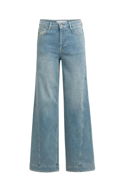 Yaya Jeans Wide Leg Naaddetails Mid Blue
