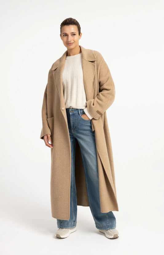 Yaya Jas Wol Cornstalk Brown - Peet kleding