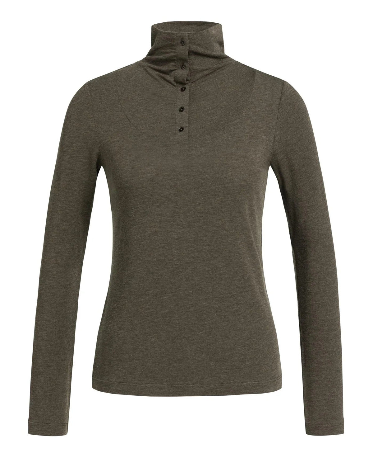 Yaya Top Turtle Neck Slate Black Brown