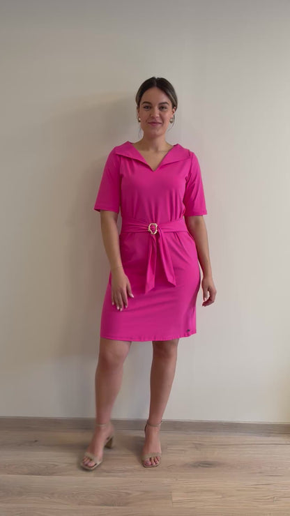 Triple Nine Travel Jurk Julia Fuchsia - 51821