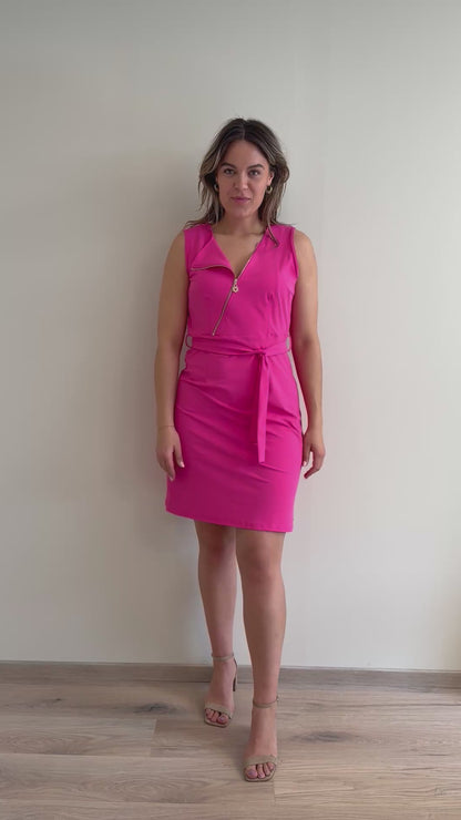 Triple Nine Travel Jurk Rosalie Fuchsia - 51820