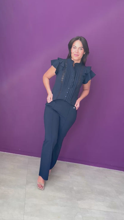 Triple Nine - Travel Blouse Essie Navy - 5915