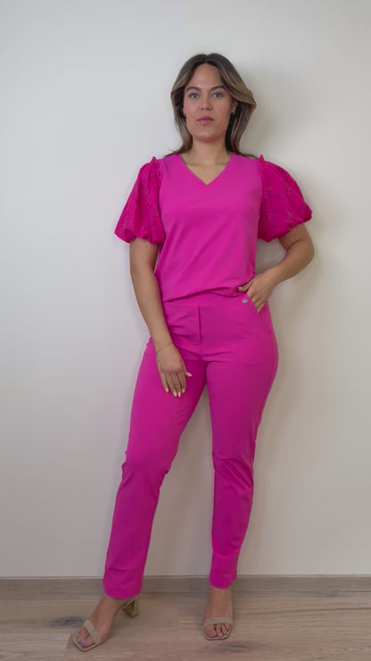 Triple Nine Travel Top Liz Fuchsia - 6947