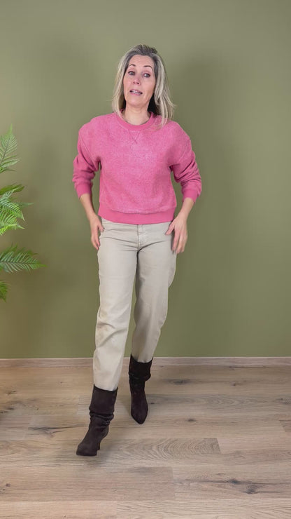 Yaya Teddy Sweater Roze