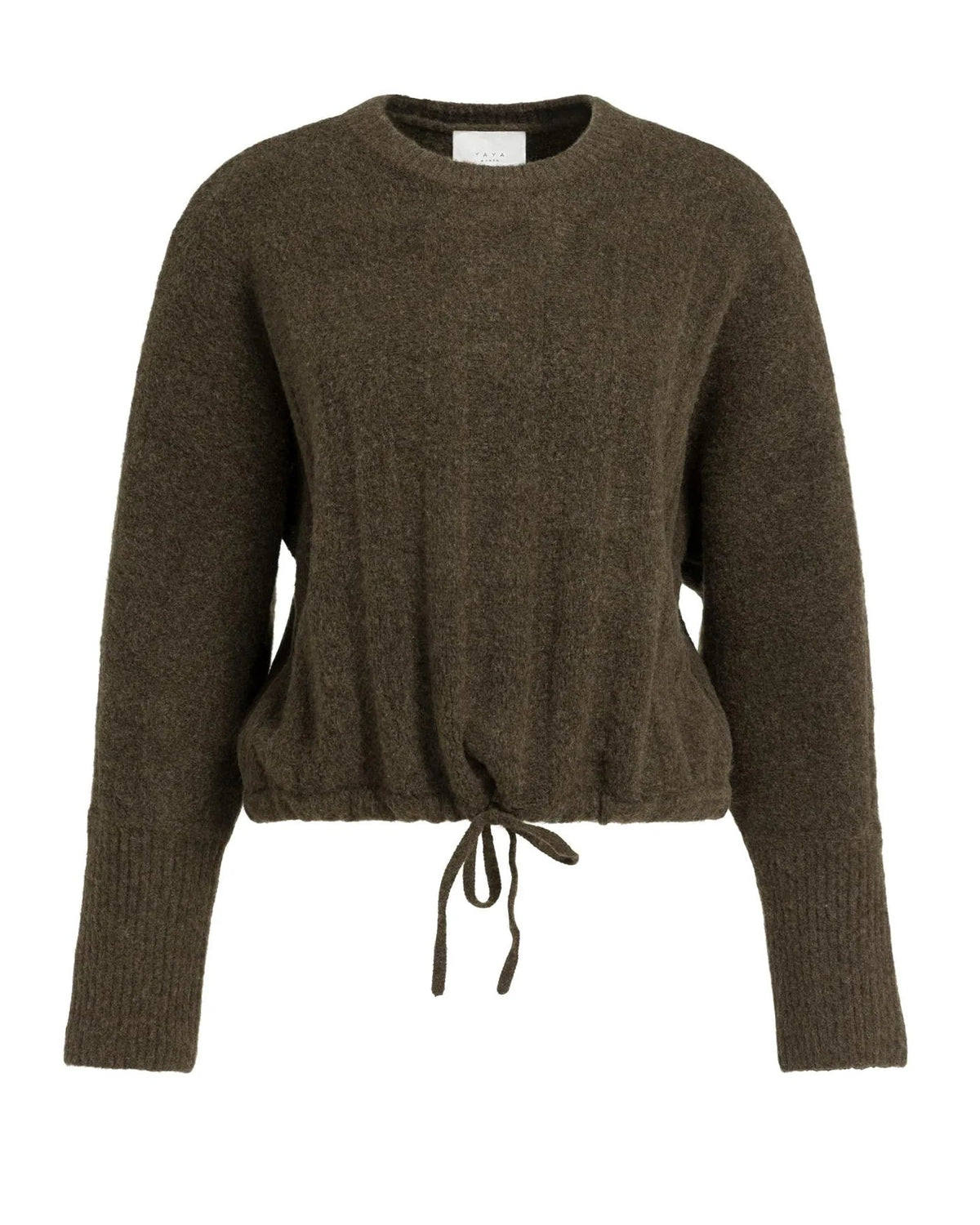 Yaya Sweater Batwing Slate Black Brown Melange