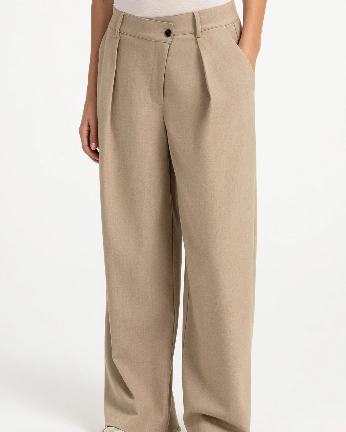 Yaya Broek Cashmere Grey Melange - Peet kleding